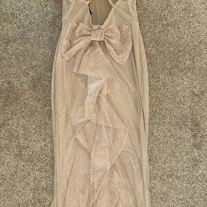 Windsor Linda Formal Glitter Ruffled Dress, Size XS